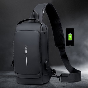 Bolso <span class=keywords><strong>de</strong></span> Pecho Deportivo Casual para Hombre, con Bloqueo <span class=keywords><strong>de</strong></span> Contraseña Antirrobo, <span class=keywords><strong>de</strong></span> Poliéster, Bandolera para Viajes y Actividades al Aire Libre, Riñonera - Product Image 3