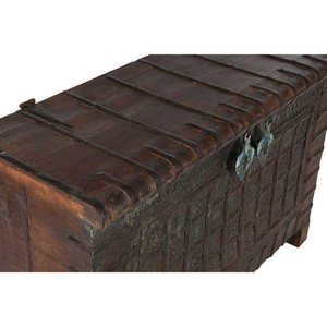 Coffre en teck et en fer 137x44x98 60:60 Ensemble de 6 pièces - Product Image 4