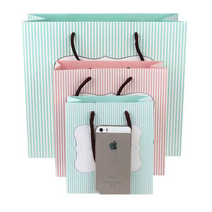 Bolsas de Papel para Regalo de Lujo con Logotipo, Personalizadas, Económicas, con Rayas Blancas y Negras, para Boutique - Product Image 5