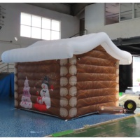 Expédition rapide par avion, maison de Noël gonflable 3x3m, grande tente de fête gonflable, cabane de vacances