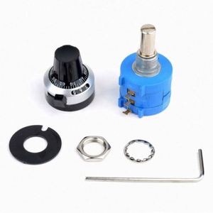 Potentiomètre de précision multitours série 3590S-2-500R 501, résistance réglable à 10 tours + 1 cadran de comptage des tours, bouton rotatif de 6,35 mm - Product Image 3