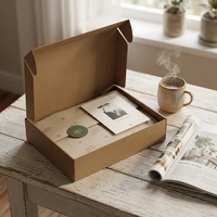 Boîte d'expédition en carton ondulé écologique et durable pour un emballage de marque écoresponsable, impression personnalisée