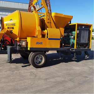 Bétonnière mobile à trois essieux avec pompe, moteur haute efficacité, capacité 30/40 m³/h pour usage en construction - Product Image 3