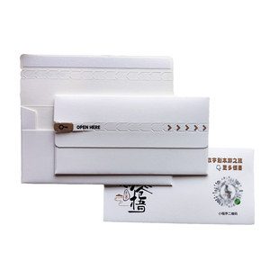 Enveloppes cadeaux en papier <span class=keywords><strong>kraft</strong></span> imprimées avec logo personnalisé Enveloppes d'emballage en carton <span class=keywords><strong>blanc</strong></span> avec bande déchirable à décoller pour l'artisanat - Product Image 2