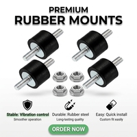 Supports en caoutchouc M4 x 10 - M16 x 44 mm, isolateurs anti-vibrations cylindriques 10x15mm, double goujons et écrous pour moulage et découpe