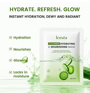 Masque hydratant et nourrissant au concombre, masque en feuille hydratant en profondeur, rafraîchissant et apaisant pour les peaux sèches et sensibles, OEM - Product Image 5