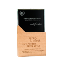 Trophée en verre cristal vierge de haute qualité en gros, personnalisable avec gravure laser UV/3D, plaque sur base en bois, personnage de film/télévision
