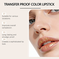 Rouge à lèvres magique TikTok en vogue, à la feuille d'or, changeant de couleur selon la température, 3 couleurs, hydratant, cosmétique