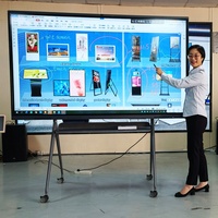 Tableau blanc interactif 4K à prix d'usine, écran tactile Android intelligent de 65, 75, 85, 86, 100, 120 pouces