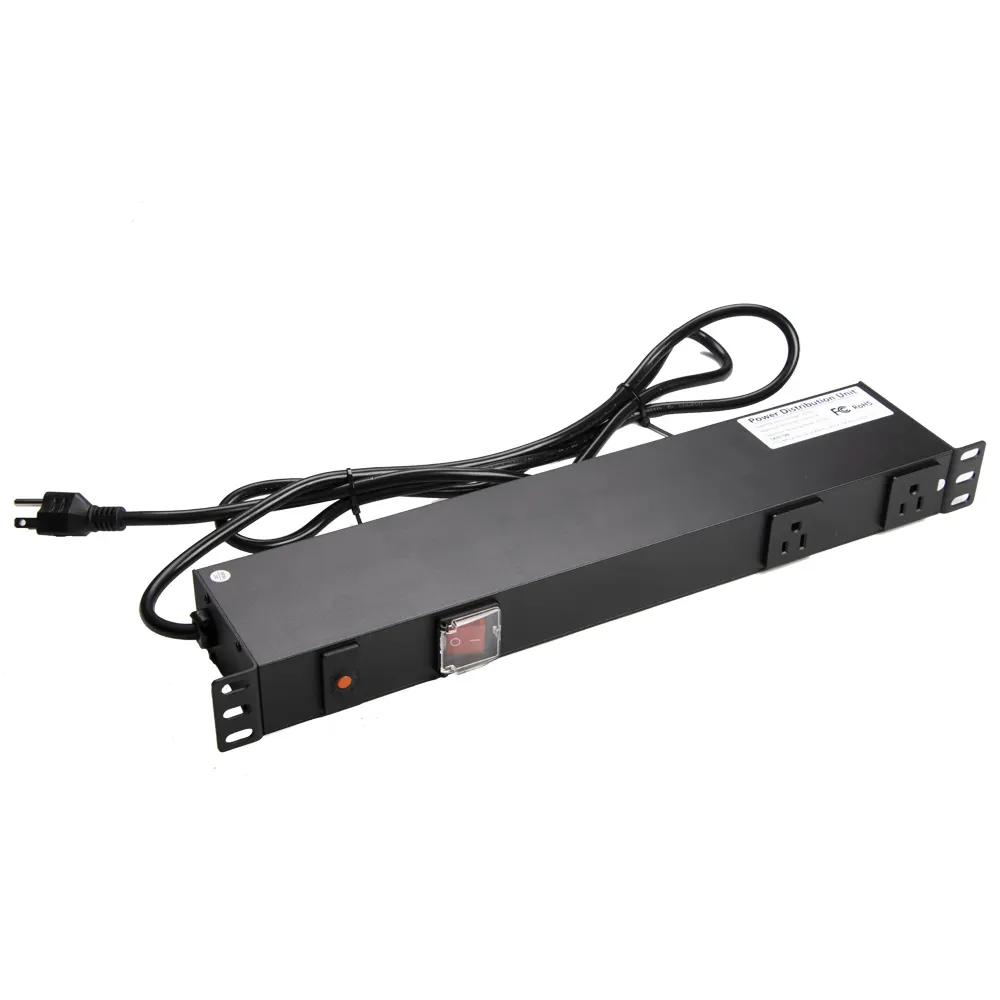 19 Inch 1U 12 Outlet Met Schakelaar Power Amerikaanse Type Distributie Unit Pdu Outlets