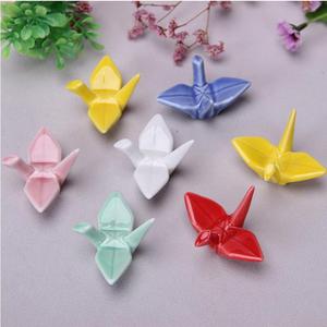 Support à baguettes en céramique et porcelaine, forme <span class=keywords><strong>grue</strong></span> <span class=keywords><strong>origami</strong></span> japonaise, repose-baguettes, porte-stylo, porte-brûleur d'encens, décoration de table pour la maison - Product Image 4