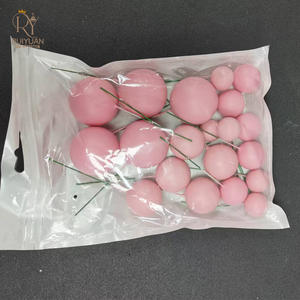 زينة كيك على شكل كرات فوم ملونة بأحجام 2 سم و2.5 سم و3 سم و4 سم، لوازم ديكور لحفلات الزفاف وحفلات استقبال المولود وأعياد الميلاد السعيدة - Product Image 2