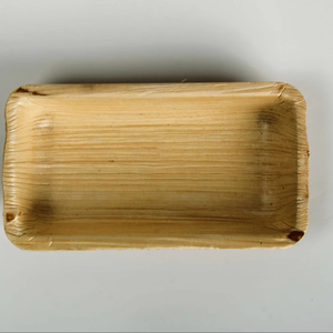 ถาดใบปาล์มขนาด 4x10 นิ้ว แบบใช้แล้วทิ้ง เป็นมิตรกับสิ่งแวดล้อม สำหรับเสิร์ฟขนม ซูชิ จัดเลี้ยง จำหน่ายส่ง - Product Image 1