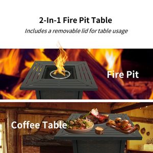 Foyer en acier inoxydable de haute qualité de 40000 BTU avec table carrée de roches de lave pour le chauffage extérieur de la maison et du jardin - Product Image 5
