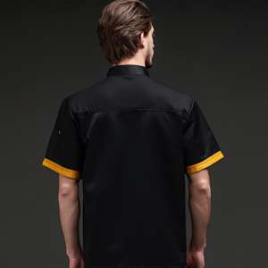 Abrigo de Chef de manga corta de marca personalizada, diseño de uniformes para Chef femenino cerca de mí para hombres - Product Image 3