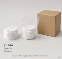 Couvre-gobelet jetable en papier ZJ74A pour soupes et cafés, idéal pour la restauration à emporter