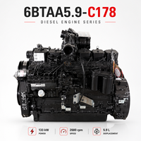 Motor de Construcción CUMS 6BTAA5.9 de 131kW 178HP, Motor Diésel Industrial para Excavadora, Cargadora de Ruedas y Equipos de Minería