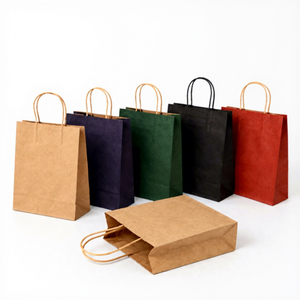 Bolsas de Compra de Papel Kraft con Logotipo Personalizado, Asas Retorcidas, Bolsas de Transporte para Minoristas, Reciclables, para Supermercados, Exposiciones y Empaquetado - Product Image 2