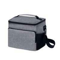 Bolsa Térmica para Almuerzo Personalizada con Logotipo, de Oxford 600D, Aislada, para Oficina, Viajes, Picnic, Bolsa Térmica Suave con Correa para el Hombro