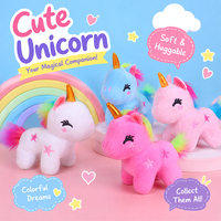 Peluche Licorne Mignonne de Dessin Animé, Porte-clés Poney Moelleux, Accessoire de Sac, Décoration Suspendue, Figurine de Poupée Exquise, Petit Cadeau