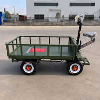 Chariot de transport électrique OEM personnalisable de 1 tonne à quatre roues, à plateforme plate, zéro émission, durable