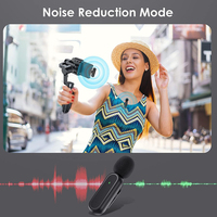 Microphone cravate sans fil professionnel antibruit, portable, pour enregistrement vidéo sur YouTube ou sur téléphone