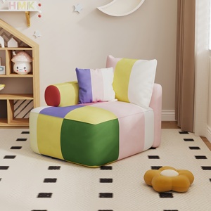 <span class=keywords><strong>Divano</strong></span> Piccolo in Tessuto Colorato per Angolo Lettura Bambini, Imbottito Morbido <span class=keywords><strong>con</strong></span> Riempimento in Spugna per Appartamento e Villa - Product Image 3