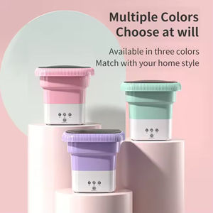 <span class=keywords><strong>Mini</strong></span> <span class=keywords><strong>lavadora</strong></span> portátil completamente automática, fuente de alimentación Manual eléctrica de carga frontal, uso doméstico, carcasa de plástico con enchufe de EE. UU. - Product Image 4