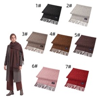 Écharpe scintillante en polyester imitation cachemire Landfond pour femme, châle chaud double usage, doux, agréable pour la peau, polyvalent, mélangé