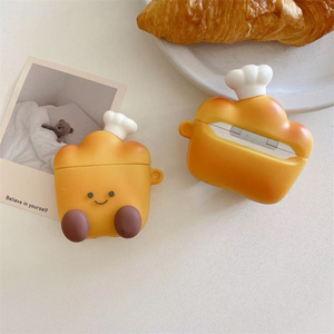 Nouvelle coque en silicone 3D mignonne en forme de pain de boulanger pour écouteurs Apple AirPods 4 Pro 3, étui de protection en caoutchouc motif carotte de dessin animé pour écouteurs de chef - Product Image 6