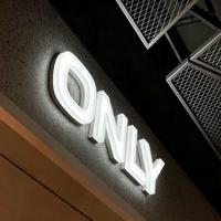 Letras Acrílicas Personalizadas con Iluminación LED, Retroiluminadas con Acero Inoxidable, Resistentes al Agua IP65, para Publicidad en Tiendas y Empresas