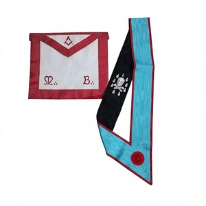 Tablier et ceinture en peau d'agneau de cerf-animé, AASR, style écossais, avec Logo de crâne imprimé - Product Image 1