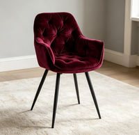 Chaise de salle à manger en velours de qualité supérieure, style contemporain, pieds en métal, Sillas De Comedor pour la maison, cuisine, fauteuil moderne