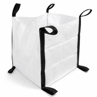 Sac conteneur FIBC en gros de 1500 kg et 2000 kg, anti-poussière, respirant, à fond plat avec bec de décharge pour céréales, farine et sel