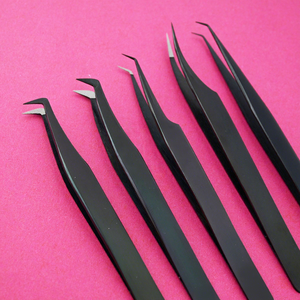 Pince à cils en gros Pince à cils Fine X Volume Pince à épiler pour volume avec emballage de cils gratuit de luxe en couleur noire - Product Image 1