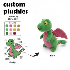 Peluches Personalizados con Logotipo, Fabricante de Juguetes de Peluche, Peluche de Dragón Verde Personalizado, Peluche Suave y Esponjoso, Muñeco de Peluche - Product Image 1