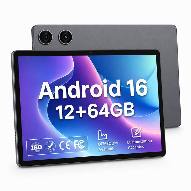 2026 New 10.1 Inch 12GB RAM Tablet Computer Android 16 64GB ROM Allwinner A33 Office Business Portable Tablet Computer