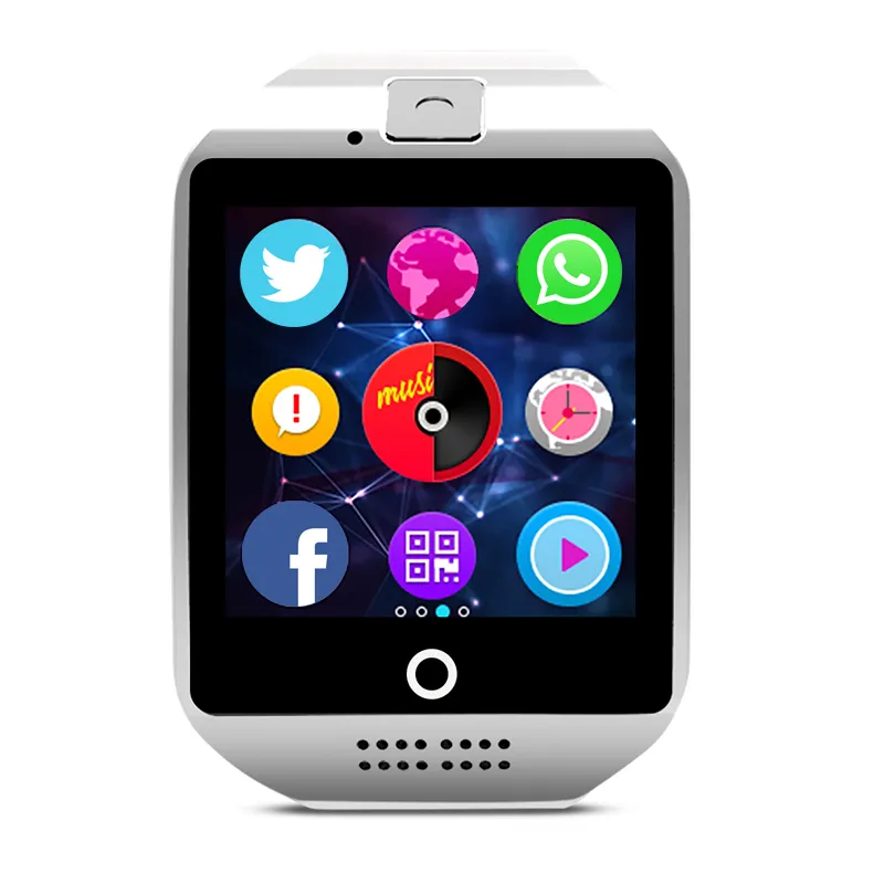 Q18 के साथ स्मार्ट घड़ी टच स्क्रीन <span class=keywords><strong>कैमरा</strong></span> TF कार्ड वायरलेस Smartwatch एंड्रॉयड iPhone के लिए के लिए