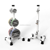Barbell Multi Vertical, trou de 49mm, support de plaque de pare-chocs, étagère de rangement de plaque de poids d'arbre