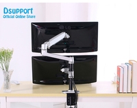Support de bureau à mouvement complet 17-32 pouces, Support de moniteur + Support d'ordinateur portable 10-17 pouces, Support de moniteur mécanique à double bras à ressort