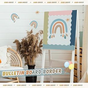 Fronteras de aula escolar para tablón de anuncios, rollos de borde de tablón de anuncios, tablón de anuncios festoneado, decoración de aula escolar - Product Image 6
