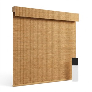 Tende a Rullo <span class=keywords><strong>in</strong></span> Bambù Naturale Motorizzate JSL con Telecomando, Filtranti e Durevoli, Eco-Friendly - Product Image 4