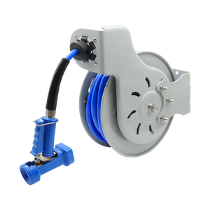 Enrouleur de Tuyau Rétractable en Acier Ouvert, Moderne, Haute Pression, Métallique, Mural, Extensible, 5M/10M/15M, Équipement Commercial de Restauration - Product Image 1