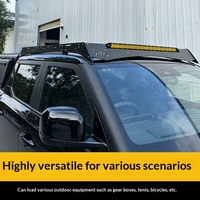 Plateforme de toit en alliage d'aluminium pour BYD SHARK 6 GWM Poer Hilux avec barre lumineuse LED intégrée, porte-bagages modifié