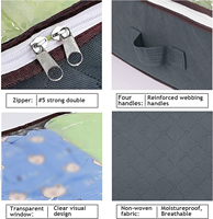 Famille anti-poussière sous le lit conteneurs de rangement pliable Visible placard boîte de rangement sac pour vêtements couvertures couette chandails