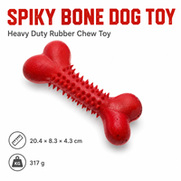 Jouet à mâcher durable pour chien, os en caoutchouc indestructible, jouet à mâcher résistant pour chiens agressifs, grande race