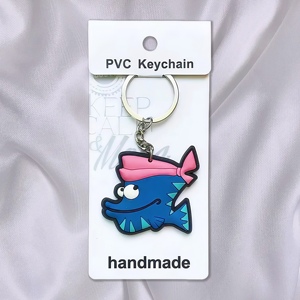 批发卡通动漫橡胶钥匙扣 2D/3D 软质 PVC 钥匙扣促销礼品制作橡胶定制 PVC 钥匙扣 - Product Image 1
