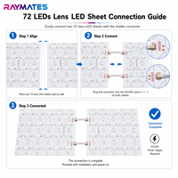 Lámparas LED de Lámina Cortables de 24V, Panel Flexible con Lente Regulable para Retroiluminación de Vidrio Tintado, Encimeras de Cuarzo y Ónix Artificial