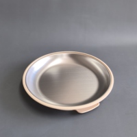 Assiettes pour enfants avec logo imprimé, nouvelle forme, manchons en silicone, assiette bébé, bol bébé en acier inoxydable, vaisselle bébé OEM