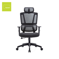 Kursi Kantor Ergonomis Putar Modern Murah Grosir, Kursi Komputer Berbahan Kain, Dapat Disesuaikan, dan Berjaring